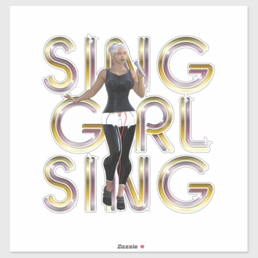 TEE Sing Girl Sing Aufkleber (Blatt)