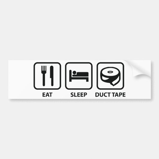 Tee Sleep Duct Tape Autoaufkleber (Vorne)