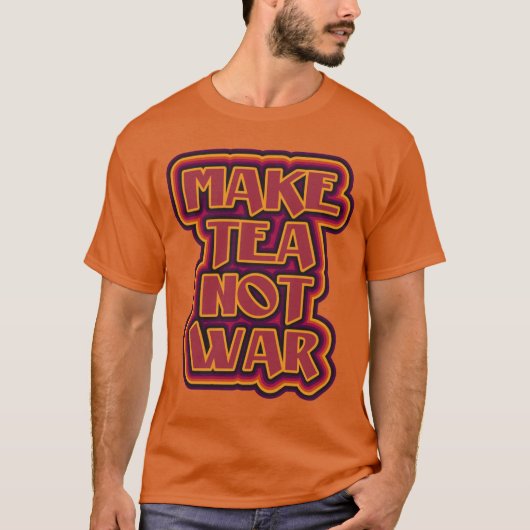 Tee statt Krieg Blume Power Stil (Vorderseite)