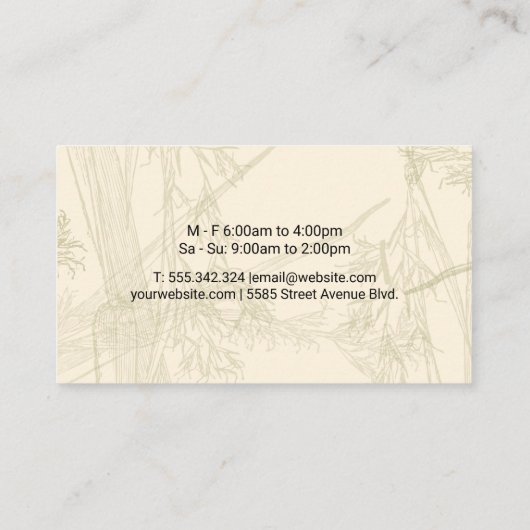 Tee-Steaming-Logo | Tea-Blätter Visitenkarte (Rückseite)