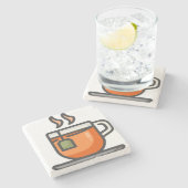 Tee Steinuntersetzer (Seitenansicht)