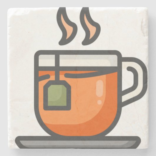 Tee Steinuntersetzer (Vorderseite)