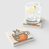 Tee Steinuntersetzer (Seitenansicht)