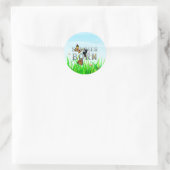 TEE Summer Born Runder Aufkleber (Tasche)