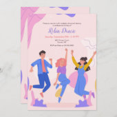 Tee-Tanz-Party Einladung (Vorne/Hinten)