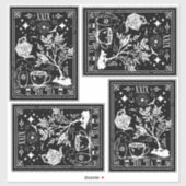 Tee-Tarot-Karten Aufkleber (Blatt)