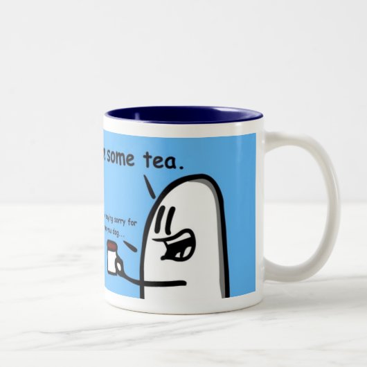 Tee-Tasse 2 Zweifarbige Tasse (Rechts)