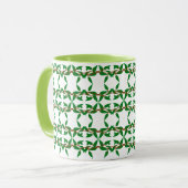 Tee-Tasse-Cup für grüne Branch-Muster Tasse (Vorderseite Links)