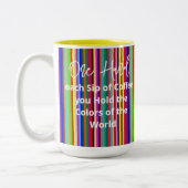 Tee-Tasse, Farben des Weltstreifens Zweifarbige Tasse (Links)