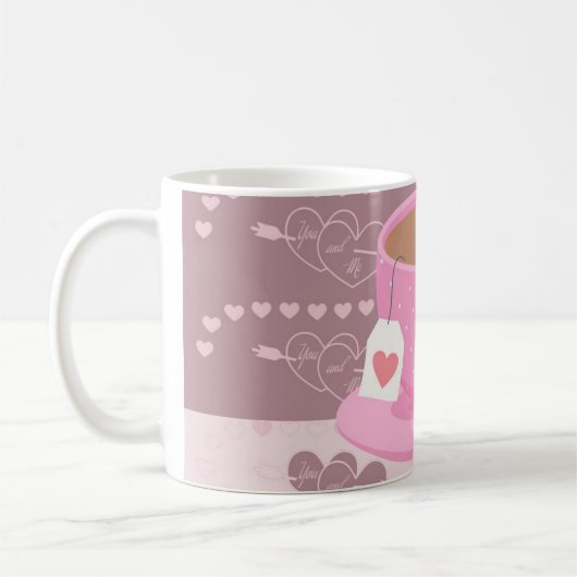Tee-Tasse Liebe Design Kaffeetasse (Links)
