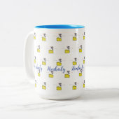 Tee-Tasse, Mouse Cheese Liebe Kisses Two-To Zweifarbige Tasse (Vorderseite Links)