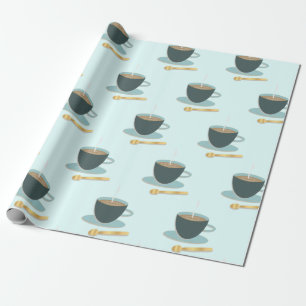 Tee-Tasse und Untertassen-Packpapier Geschenkpapier