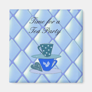 Tee-Tassen stapeln - Teeparty Magnet