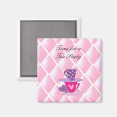 Tee-Tassen stapeln - Teeparty Magnet (Vorderseite/Rückseite)