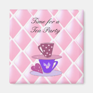 Tee-Tassen stapeln - Teeparty Magnet