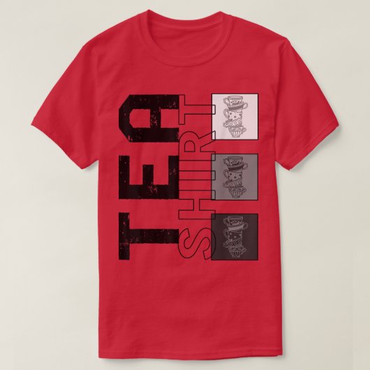Tee , Tea Cups Design Tee Addict Party Ideen Morni (Design vorne)
