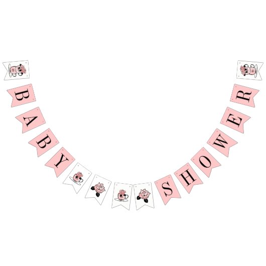 Tee Teacup & Blume Baby Shower Banner (Alle)