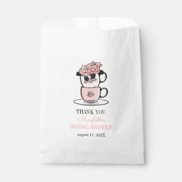 Tee-Teacup-Blume Brautparty Bevorzugung Taschen Geschenktütchen