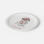 Tee Teacup Blume Brautparty Paper Teller (Schrägansicht)