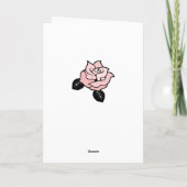 Tee-Teacup-Blume Danke-Karte Dankeskarte (Rückseite)