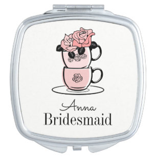Tee Teacup Brautparty Gefallen Geschenk Compact Mi Taschenspiegel