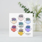 Tee Tee Teekonzept Valentine Tageskarte Karte (Stehend Vorderseite)