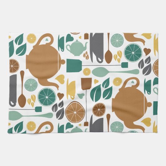 Tee, Tee, Teetuch Geschirrtuch (Horizontal)