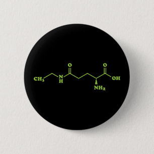 Tee-Theanin-Molekül-Chemieformel Button