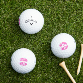 Tee Time For Two Country Club rosa Hochzeitsgunst Golfball