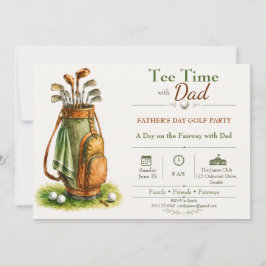 Tee Time mit Dad - Vatertags-Golfparty Einladung