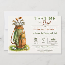 Tee Time mit Dad - Vatertags-Golfparty Einladung