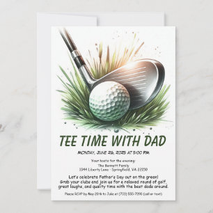 Tee Time mit Papa - Bearbeitbare Vatertags-Golfpar Einladung