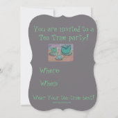 Tee-Time-Party! Einladung (Rückseite)