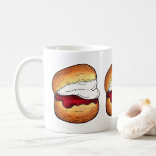 Tee Time Scone Clotted Cream Jam UK British Food Kaffeetasse