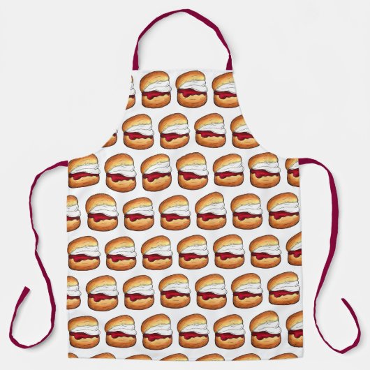 Tee Time Scone Clotted Cream Jam UK British Food Schürze (Vorderseite)