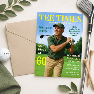 Tee Times 60. Geburtstags-Par-Tee Einladung