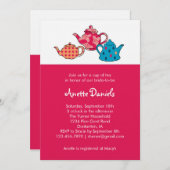 Tee-Topf-Brautparty-Einladung Einladung (Vorne/Hinten)