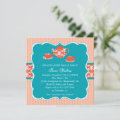 Tee-Topf-Brautparty-Einladung Einladung (Stehend Vorderseite)