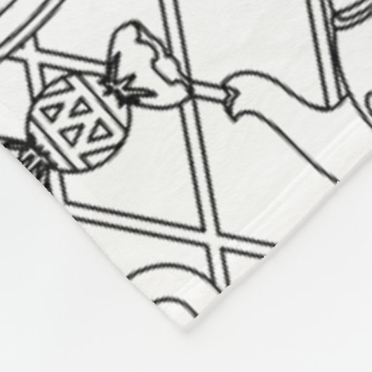 Tee-Topf-Gekritzel Fleecedecke (Ecke)