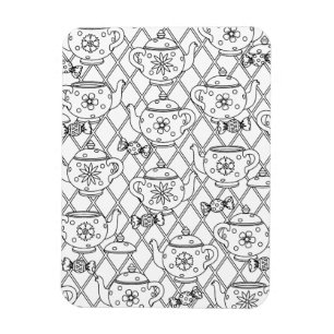 Tee-Topf-Gekritzel Magnet