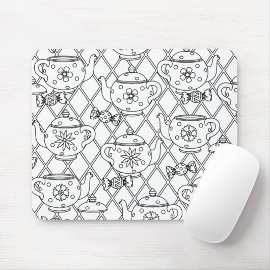 Tee-Topf-Gekritzel Mousepad (Mit Mouse)