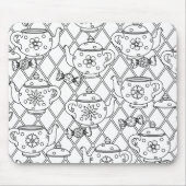 Tee-Topf-Gekritzel Mousepad (Vorne)