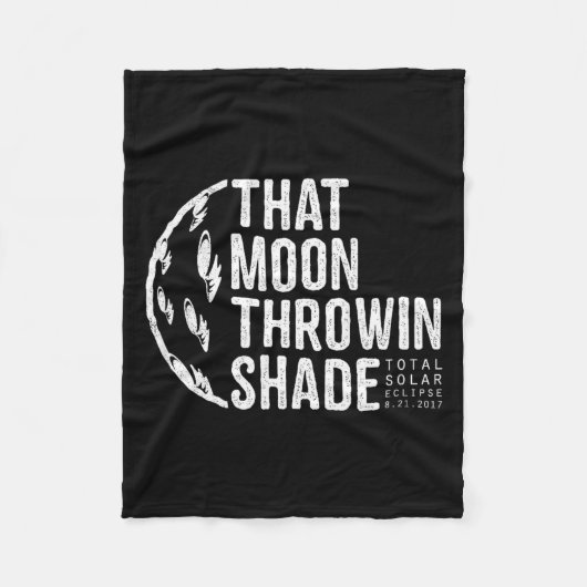 Tee Total Solar Eclipse 2017 Moon Fleecedecke (Vorderseite)