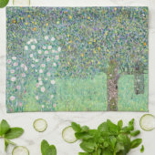 TEE-TOWEL: GUSTAV KLIMT: ROSEBUSHES GESCHIRRTUCH (Gefaltet)