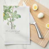 TEE-TOWEL: REDOUTÉ: YELLOW ROSE GESCHIRRTUCH (Viertel Falte)