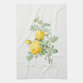 TEE-TOWEL: REDOUTÉ: YELLOW ROSE GESCHIRRTUCH
