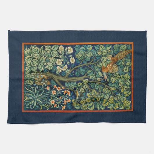 TEE-TOWEL: WILLIAM MORRIS : DER PHEASANT GESCHIRRTUCH (Horizontal)