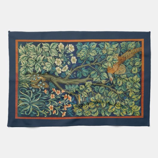 TEE-TOWEL: WILLIAM MORRIS : DER PHEASANT GESCHIRRTUCH (Horizontal)
