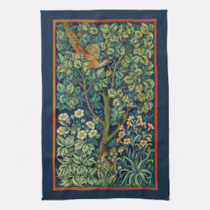 TEE-TOWEL: WILLIAM MORRIS : DER PHEASANT GESCHIRRTUCH