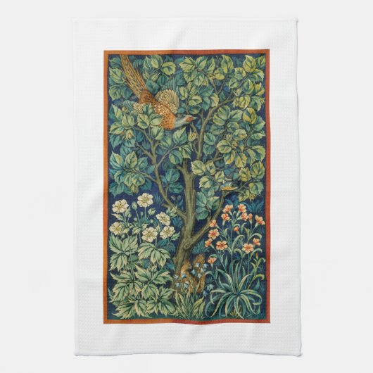 TEE-TOWEL: WILLIAM MORRIS : DER PHEASANT GESCHIRRTUCH (Vertikal)